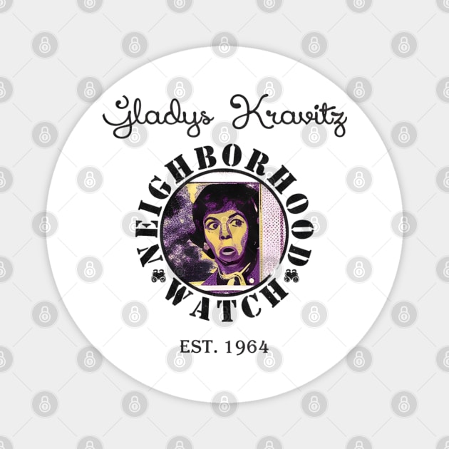 Gladys-Kravitzs-Neighborhood-Watch Magnet by dtr_art